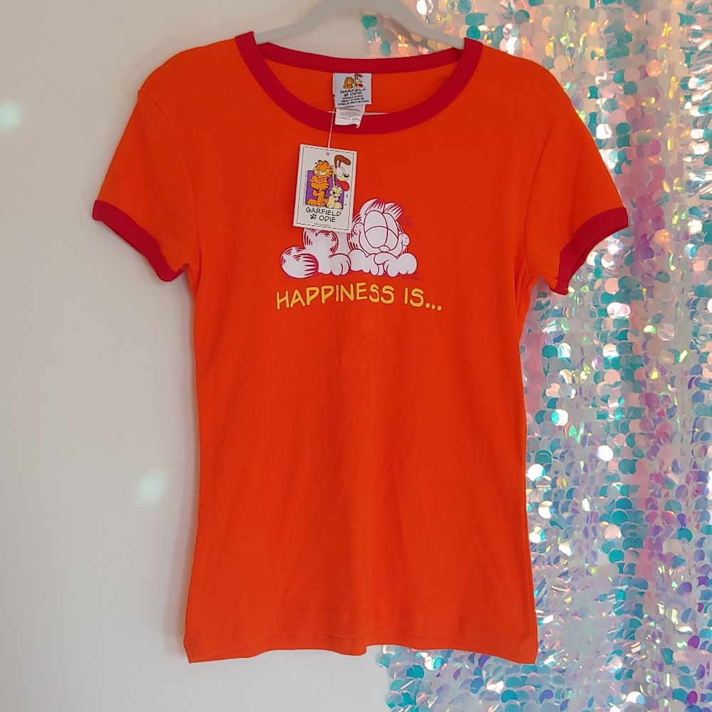 NWT Retro Garfield 👕 T-shirt Vintage Style 🐱 80s